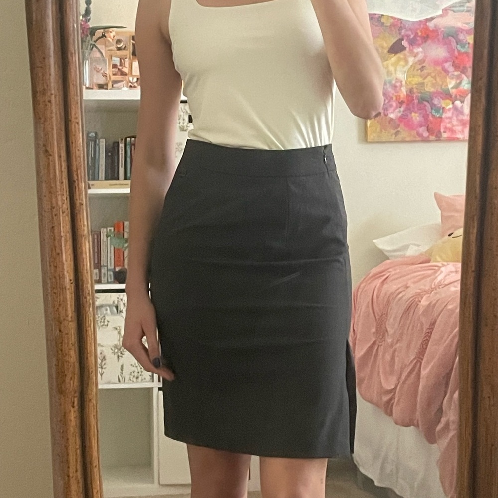 Grey Calvin Klein Pencil Skirt